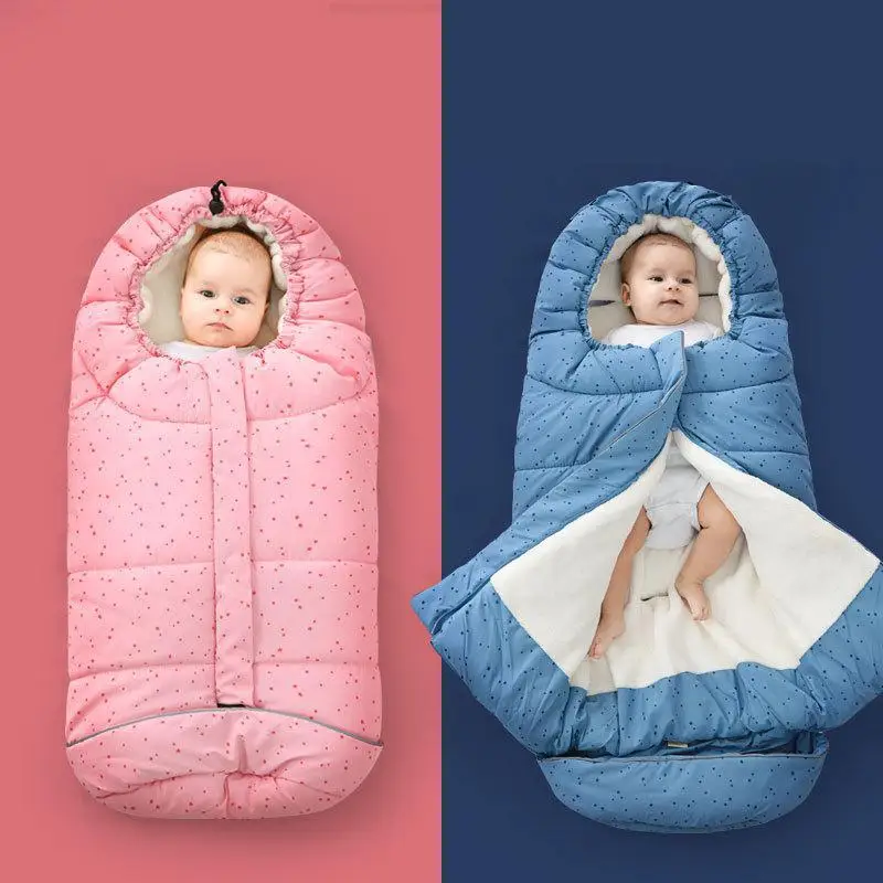 

12 Months Thick Baby Swaddle Wrap Envelope Newborn Sleeping Bag Baby Warm Swaddling Blanket Infant Stroller Sleep Sack Footmuff