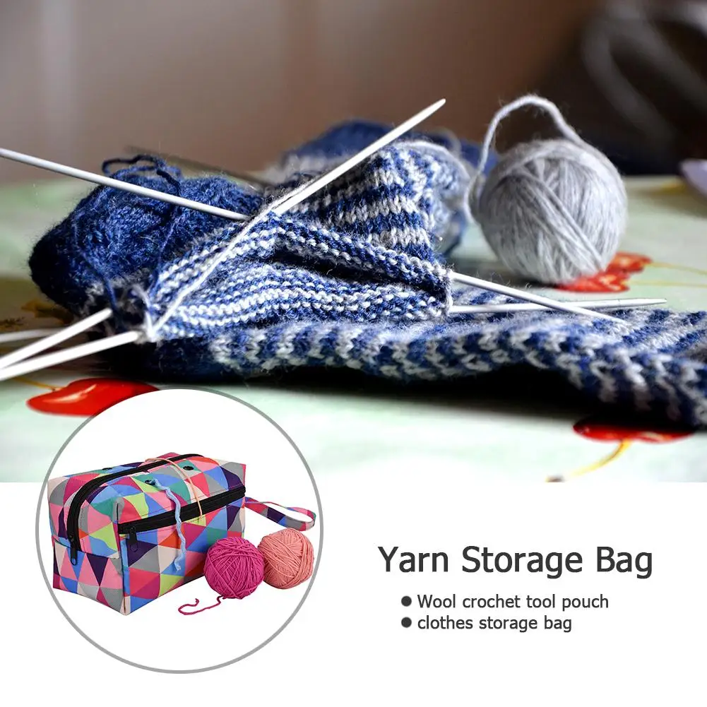 

Crochet Hooks Thread Yarn Storage Bag Sewing Kit Organizer Holder Pouch DIY Storage Bag Organizer Holder Crochet Hooks