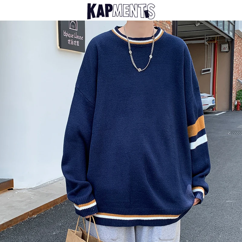 

Мужской свитер в стиле Харадзюку, составного кроя