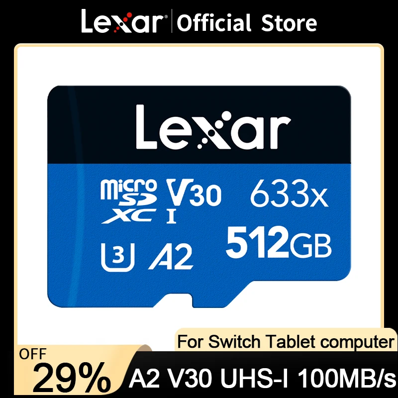 

Карта Micro SD Lexar, 128 ГБ, 256 ГБ, 32 ГБ, 64 ГБ
