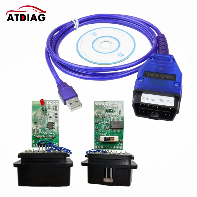 Диагностический USB-кабель OBD2 для VAG409 VAG 409 KKL Seat/Audi/Volkswagen/Skoda с FTDI FT232RL | Автомобили и