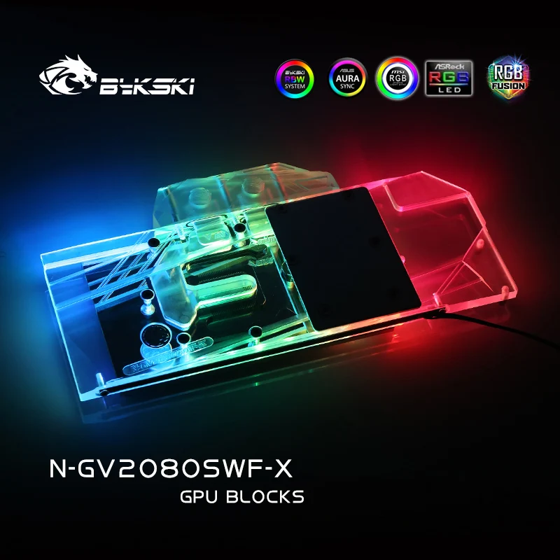 Bykski N-GV2080SWF-X VGA блок водяного охлаждения для GIGA RTX 2080 2070 2060 Super Gaming Windforce - купить по