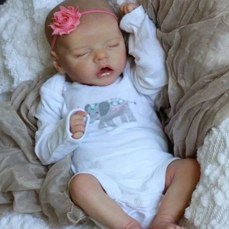 

17 inches Journey Reborn Baby Doll Girl Holiday gifts, birthday gifts, children's toys Organic silicone, toddler toy 2-5 yearold