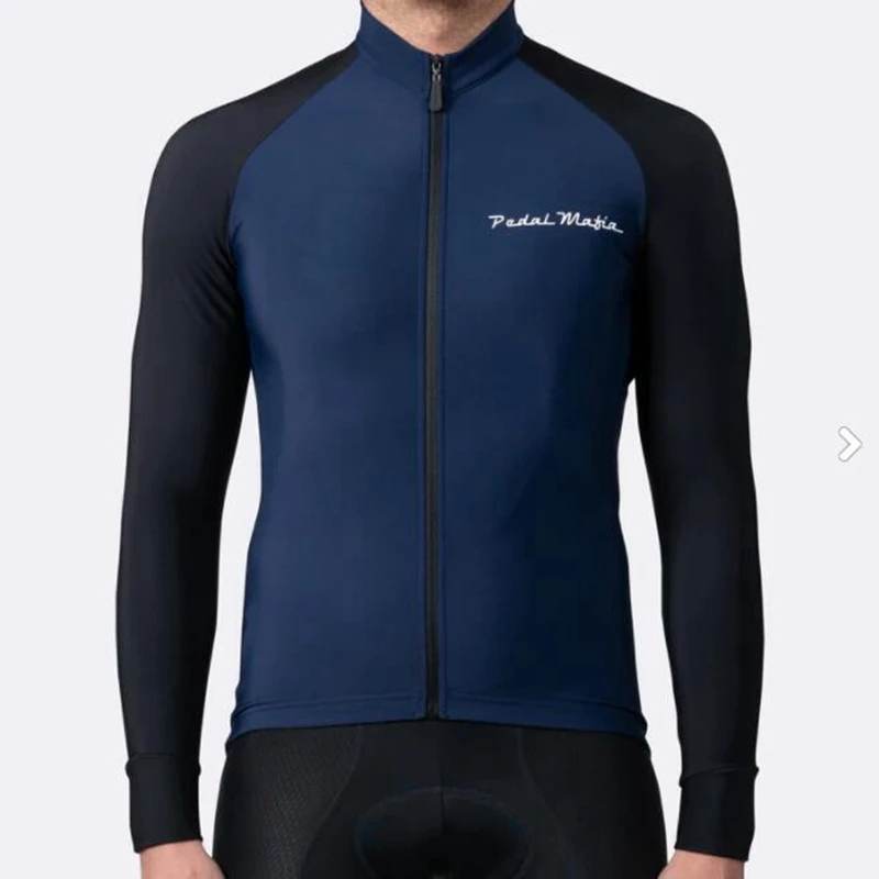 

Pedal Mafia long sleeve cycling jersey men 2021 Pro team MTB racing clothing tops Spring /Autumn ropa ciclismo hombre Breathable