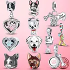 Коллекция собак, серебро 925 пробы, золотистый ретривер, костные следы, собака, Шарм-бусины, подходит к браслету, оригинальные ювелирные изделия 925