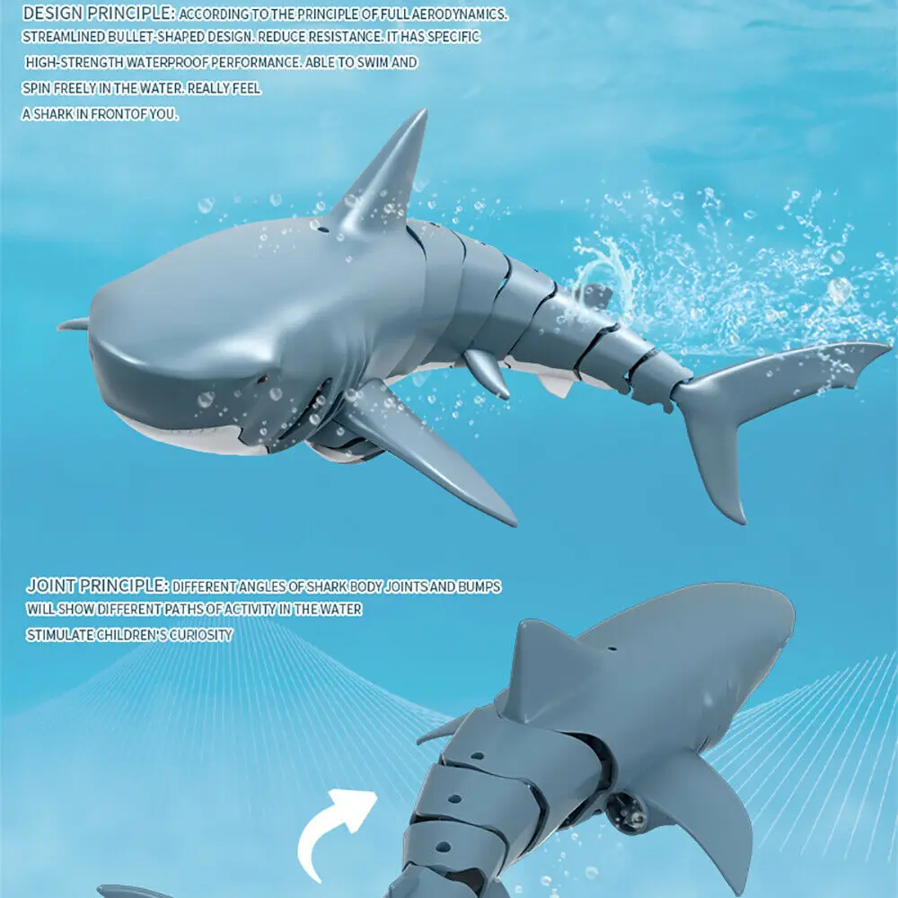 Электрическая мини-рыба с дистанционным управлением 2 4 ГГц Акула для детей