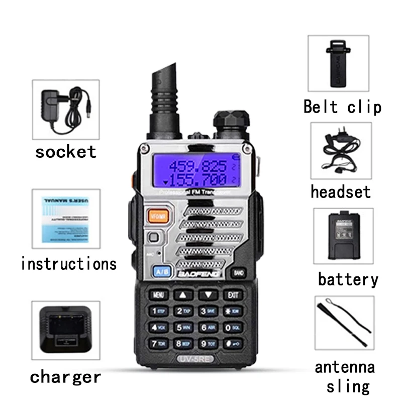 XQF D Shape Earpiece Headset PTT For baofeng UV-5R For Kenwood Two Way Radio Walkie Talkie 2pin