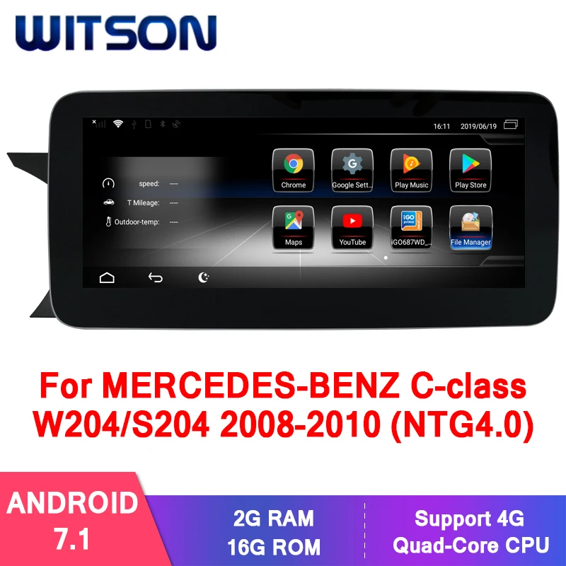 Автомагнитола WITSON на Android 9 0 10 25 дюйма для BENZ C class W204/S204 C180 C200 C220 C250 C260 C280 C300 C350 C400 C450