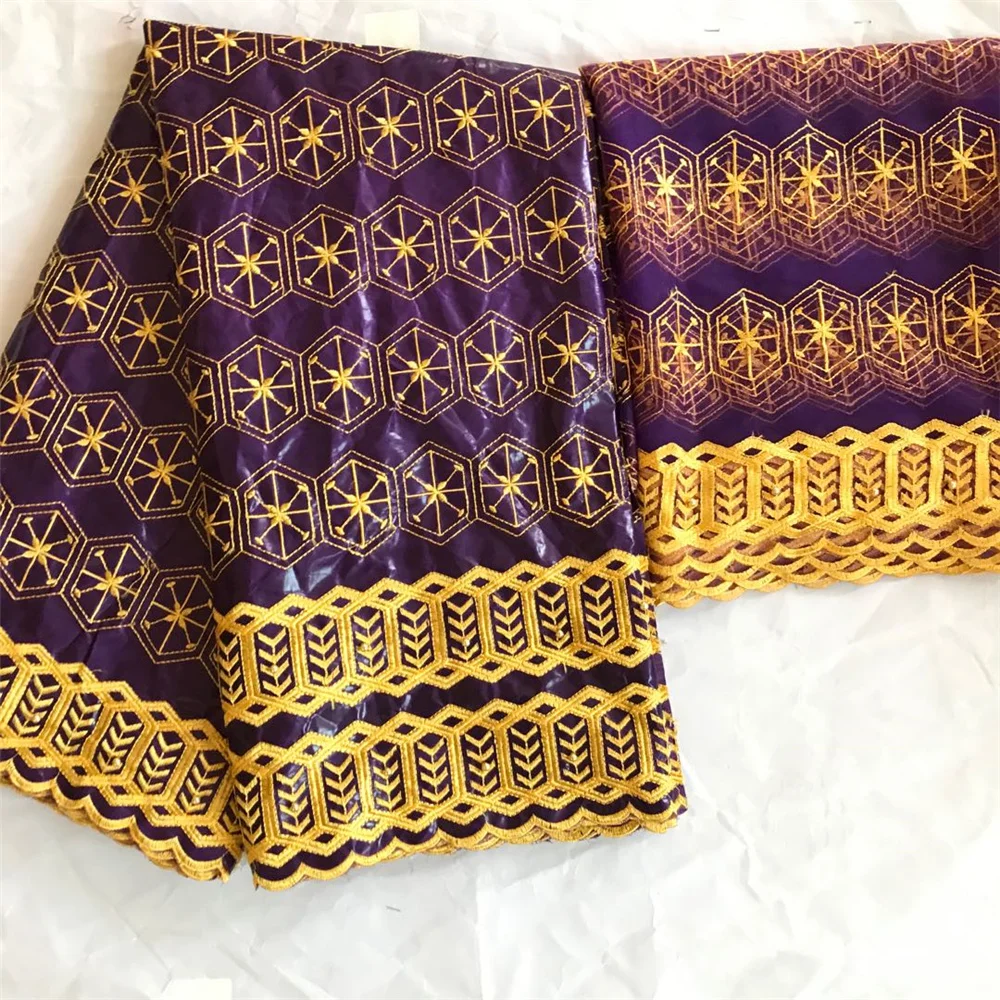 Gold Beaded Embroidered Bazin Riche Lace Brode Fabrics With 2 Yards Net For Indian African Women Blouse Dresses Basin Beads | Дом и сад