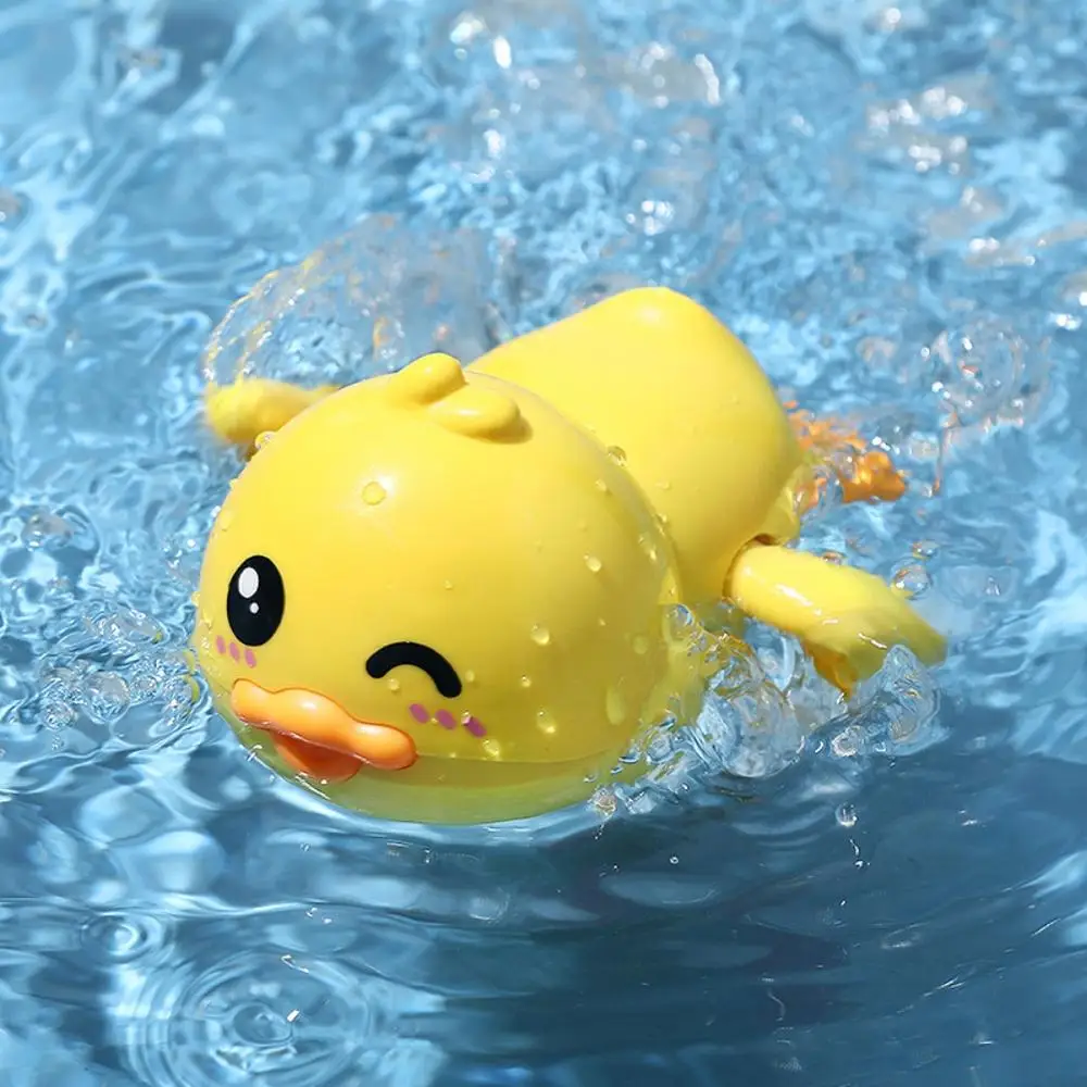 

Baby Cute Duck Wind Up Chain Bathing Toys