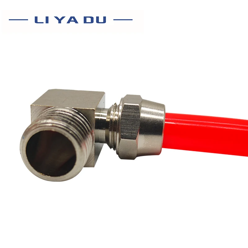 Трубная трубка PL4 6 8 10 12 мм to -M5 M6 1/8 1/4 3/8 1/2 резьбовой соединитель из фианита медные