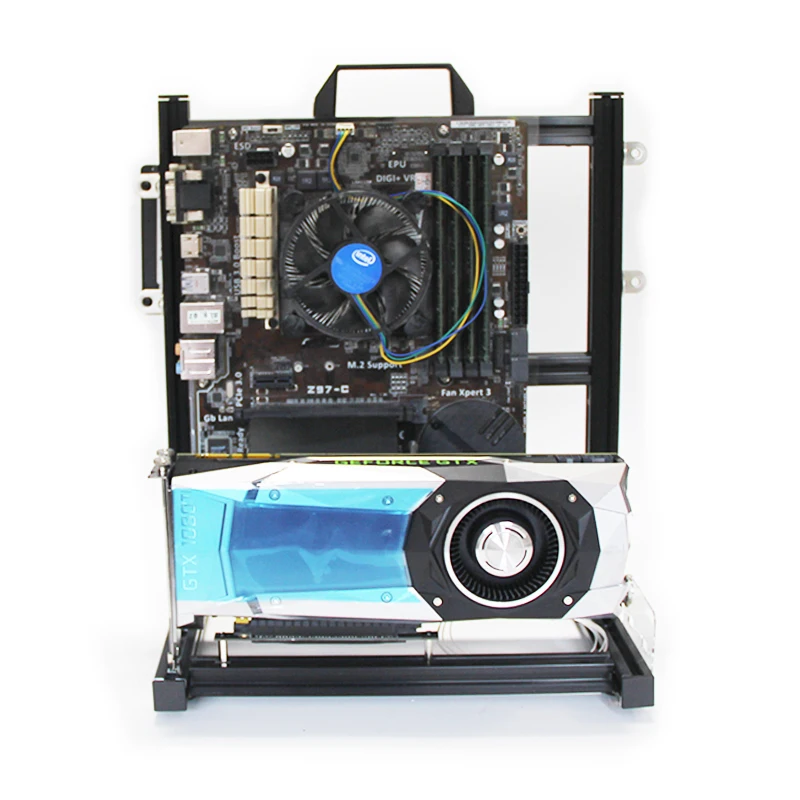 ATX вертикальное открытое шасси game ITX MATX из алюминиевого сплава голая стойка отвод