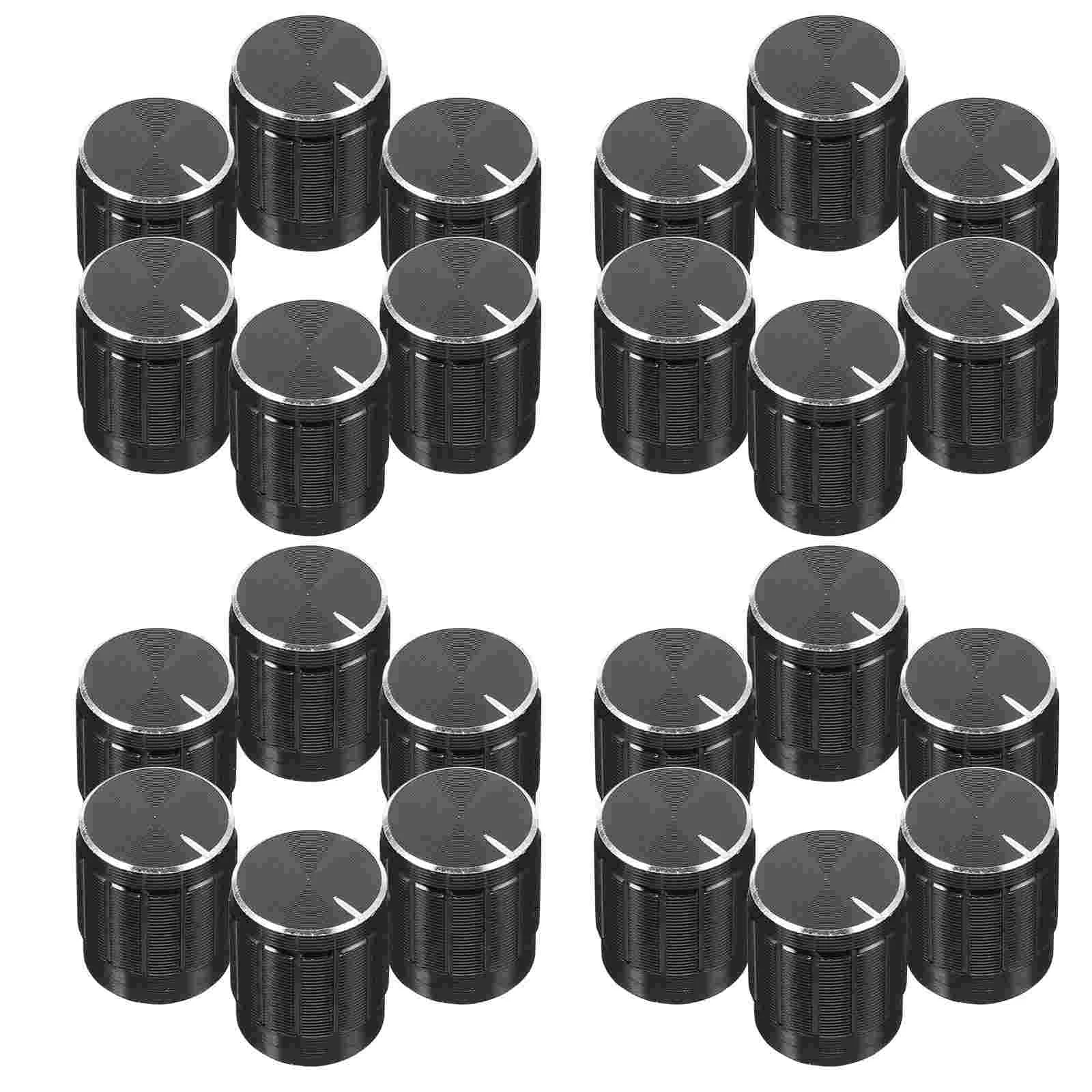 

24Pcs Rotary Control Turning Knobs Shaft Potentiometer Knobs Device (Black)