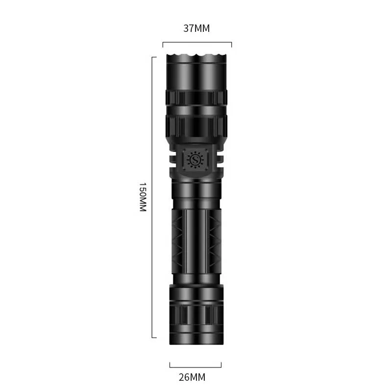 

USB Charging Flashlight Tactical Flashlight Built In Battery LED Bulb Zoomable Waterproof Tactical Torch Lamp LED Bulbs Litwod
