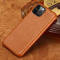 genuine litchi grain leather phone case for apple iphone 13 pro max 12 mini 12 11 pro max x xs max xr 6 6s 8 plus 7 plus se 2020