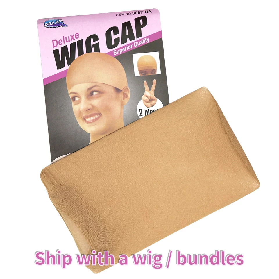 

Dollfacehair Wig 2Pcs High Quality Wig Cap Brown Stocking Cap Human Hair Wig Caps Stocking Elastic Liner Mesh For Making Wigs
