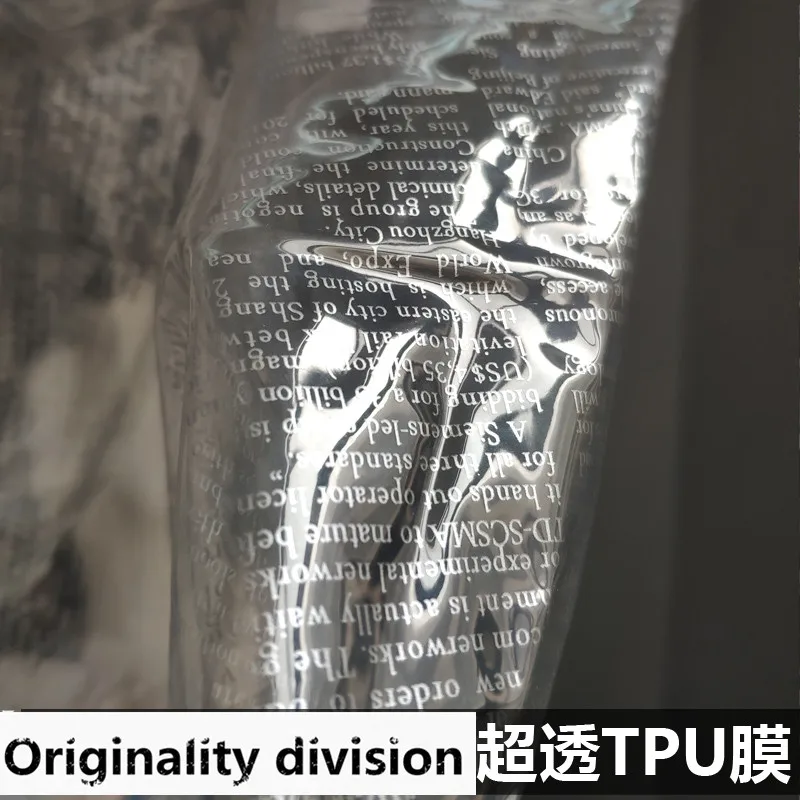 

50*137 см/шт. супер прозрачная задняя крышка из ТПУ пленка модная непромокаемая одежда типа сделай себе сам дизайн ткань