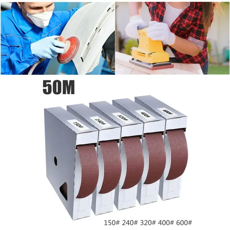 50 м наждачная бумага для полирования аксессуары Сухой Матовая коробка с лентой