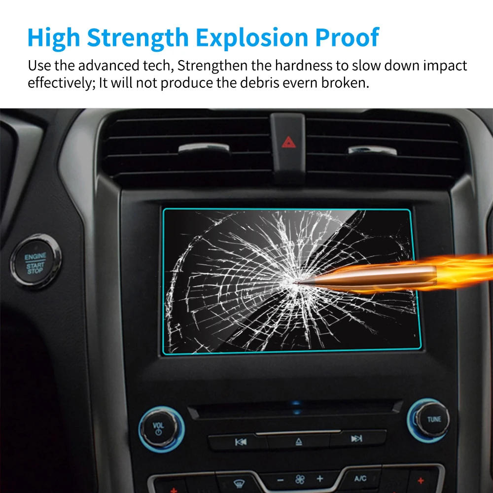 car gps navigation screen protector for ford fusion mondeo car display screen tempered glass protective film auto accessories free global shipping