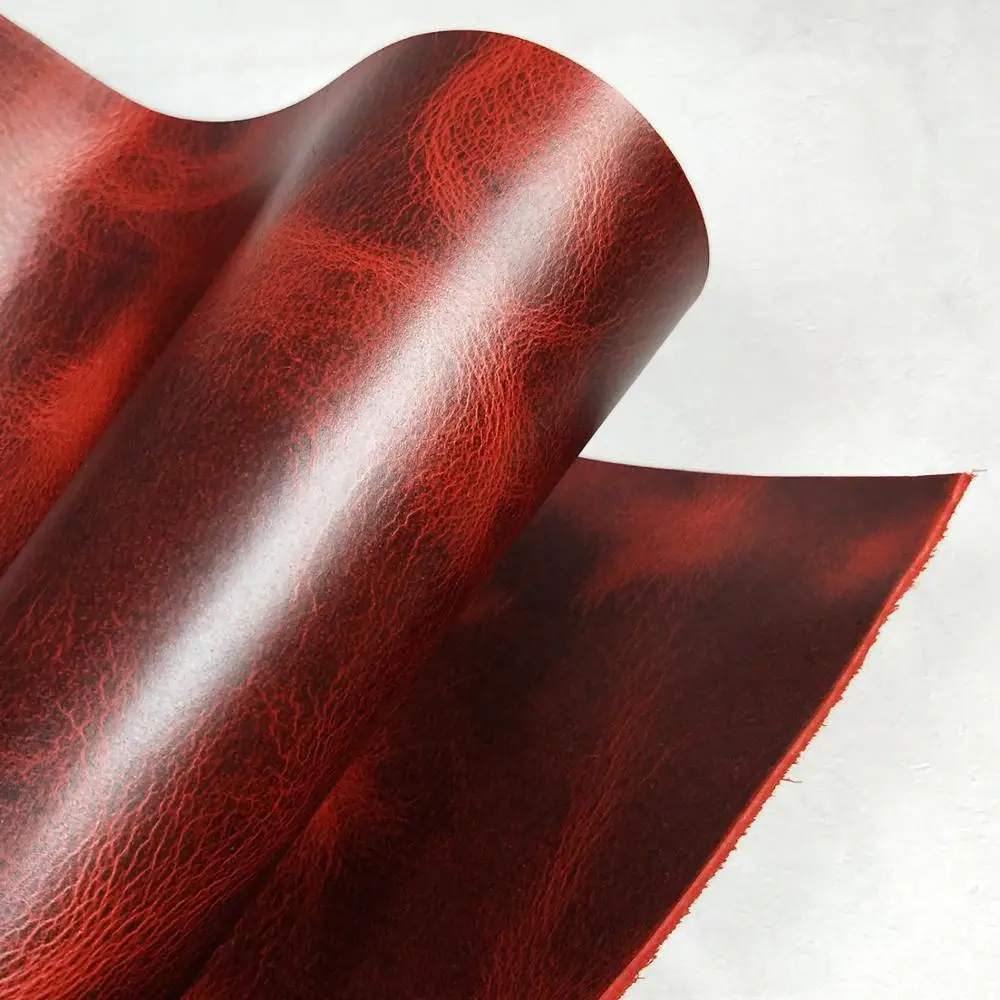Crazy Horse Leather 2.0mm Thick Vintage Oil Wax Tanned Piece Genuine Cowhide First Layer DIY Hand Leathercraft |