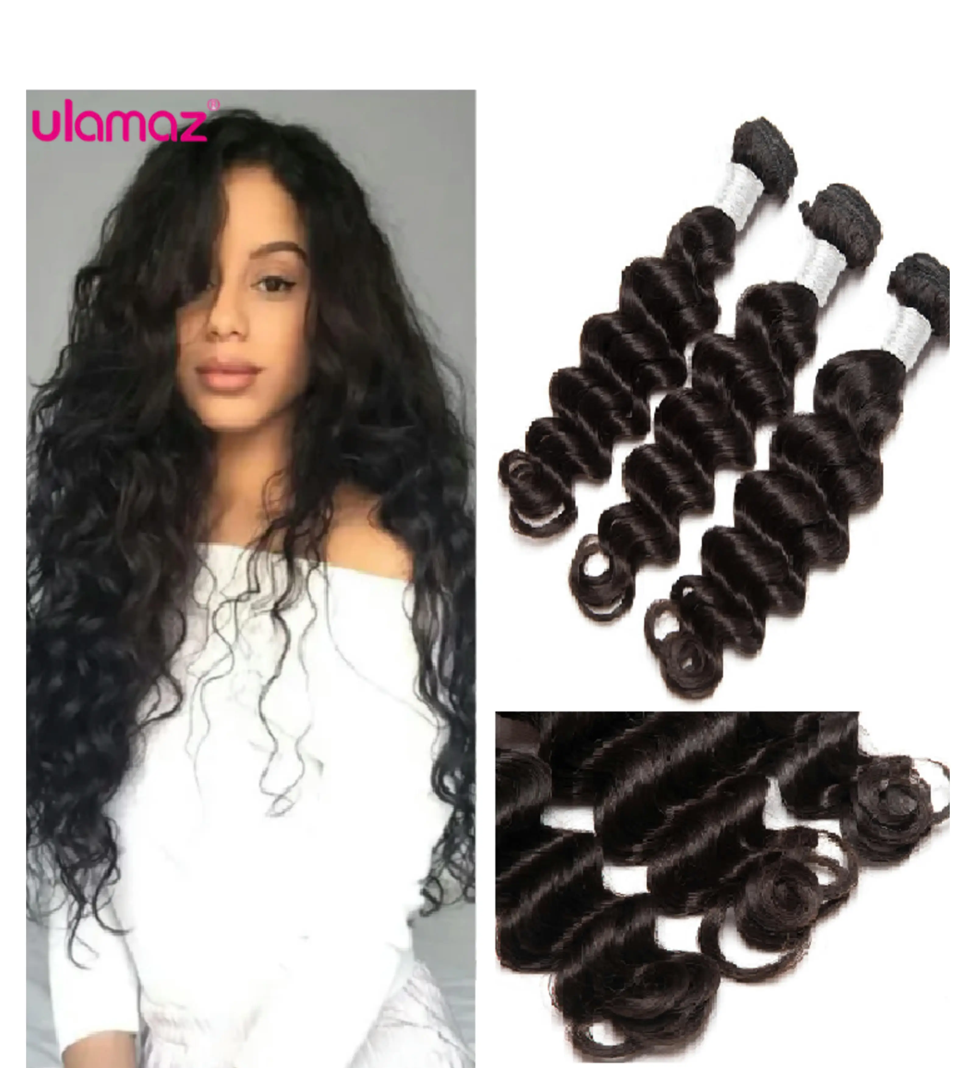 

Свободные глубокая волна пряди бразильских человеческих волос пряди необработанные неповрежденные неокрашенные натуральные человечески...