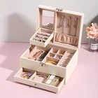 Большой чехол-органайзер для ювелирных изделий, из искусственной кожи