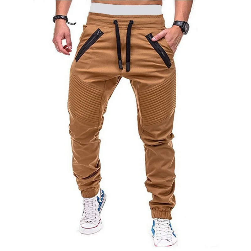 

Men's Outdoor Sport Casual Cargo Pants Gym Athletic Elastic Drawstring Waist Jogger Sweatpants