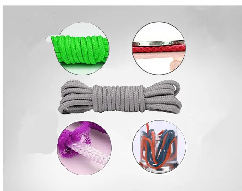 1 пара женские и мужские круглые шнурки унисекс для мальчиков девочек цветные