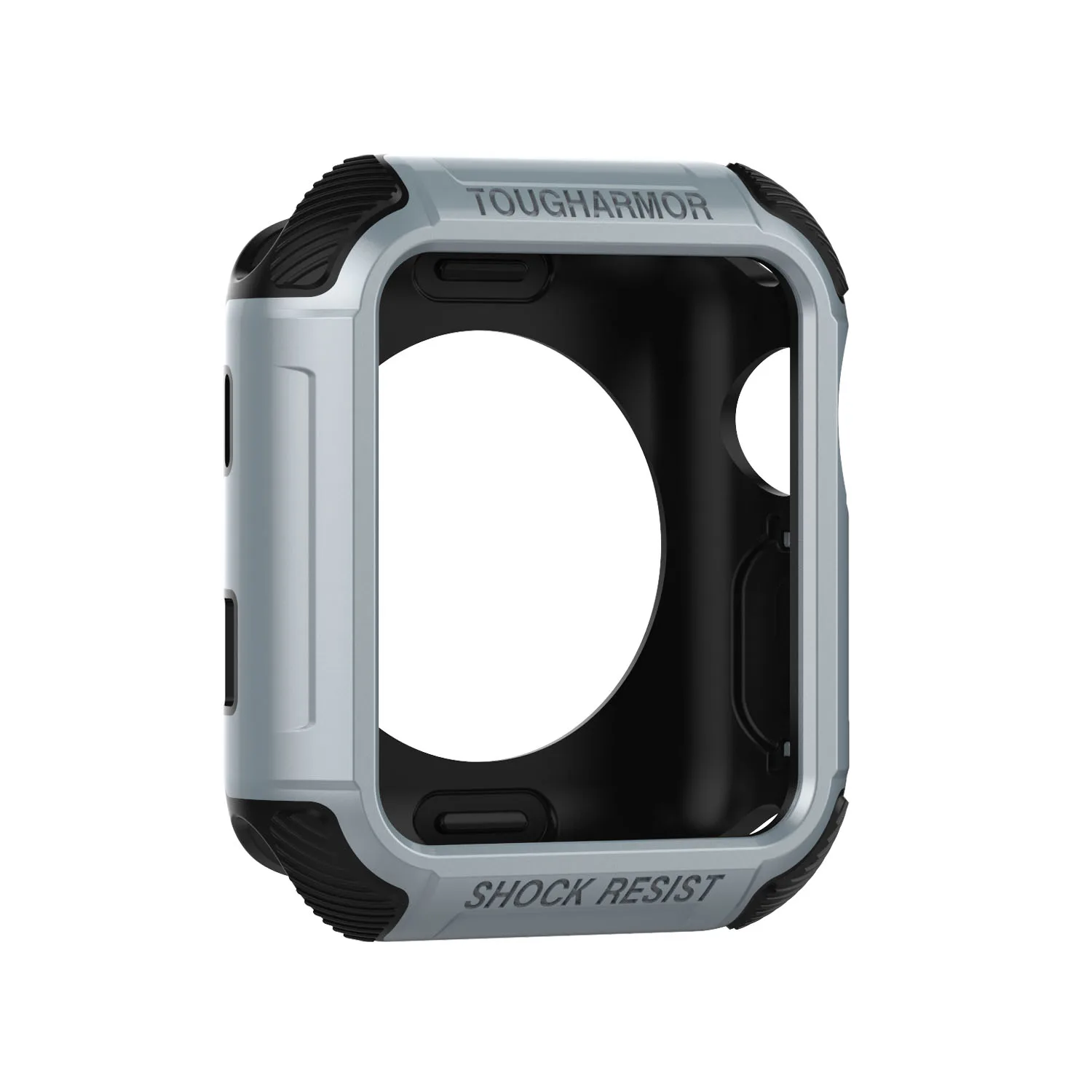 Прочный армированный резиновый чехол для Apple Watch 3, 2, 1, 38 мм, 42 мм, защитный термополиуретановый защитный чехол для Iwatch 3, 42 мм - Цвет: silver