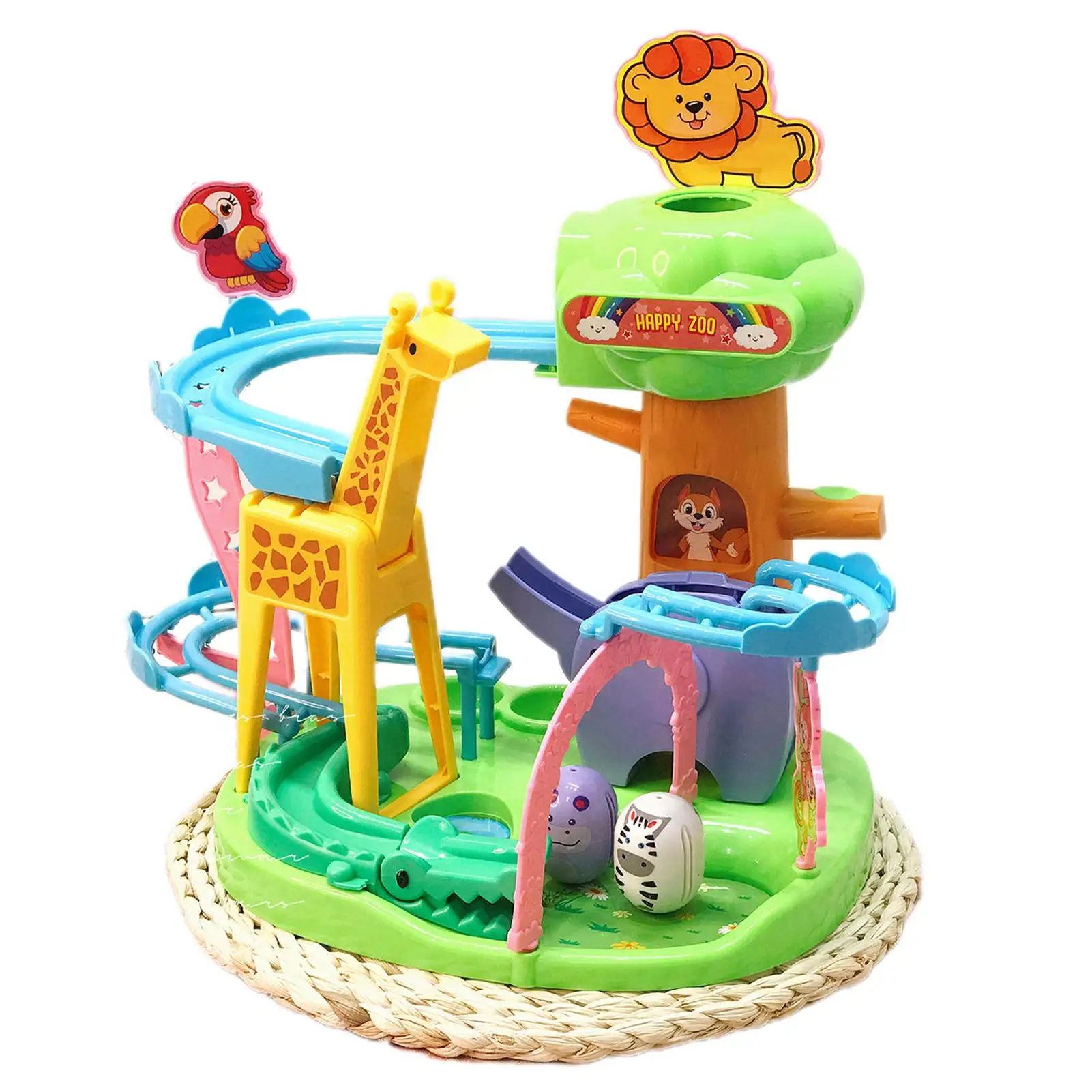 

Tumbler Sliding Track Baby Cartoon Toddler Zoo Slide Adventure Educational Toy