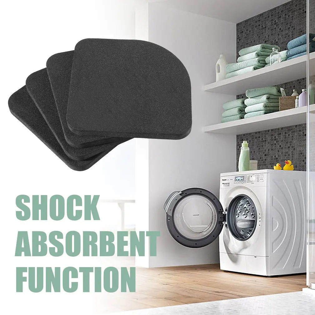 

4pcs Multifunctional Refrigerator Anti-Vibration Pad Mat For Washing Machine Shock Pads Non-Slip Mats Set Bathroom Accessories