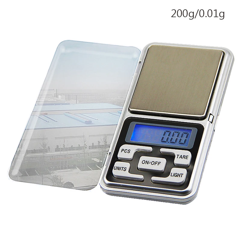 C Мини цифровые карманные весы со шкалой 100/200/300g 0,1/0,01g ЖК-дисплей с подсветкой электрический карманный кухонный грамм Вес Баланс - Цвет: C