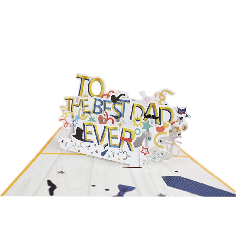 

3D Pop-Up to the Best Dad Ever Greeting Card Happy Birthday Father's Day Cards