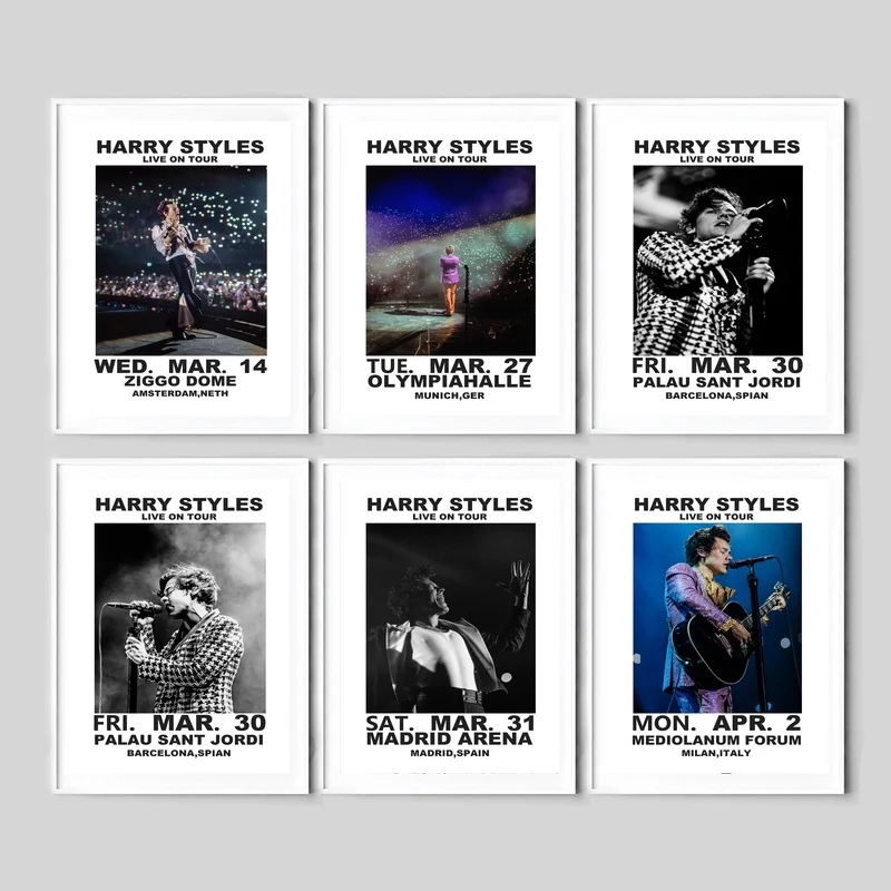 Harry Styles тур в прямом эфире крышка Книги по истории Арт холст плакат Настенная
