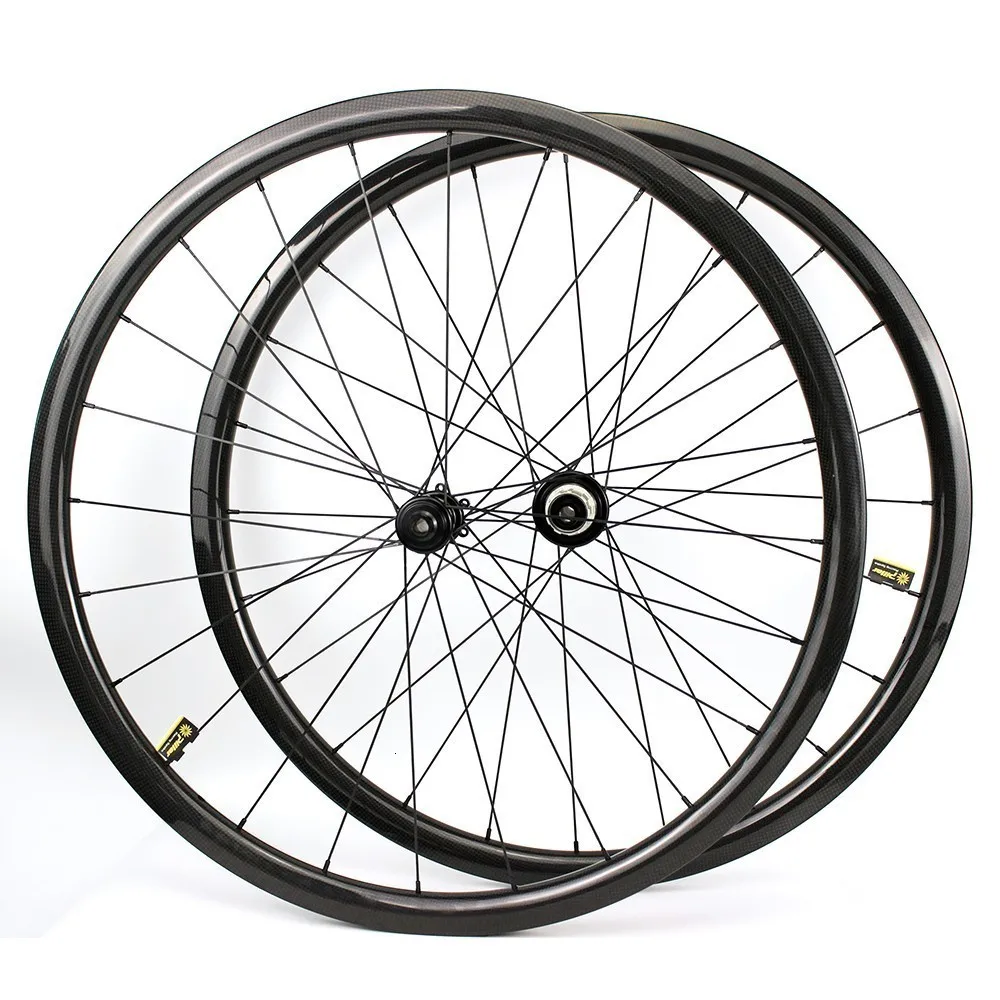 Elite 700c дисковый тормоз колесная пара шоссейный велосипед углеродное колесо 32*35 мм