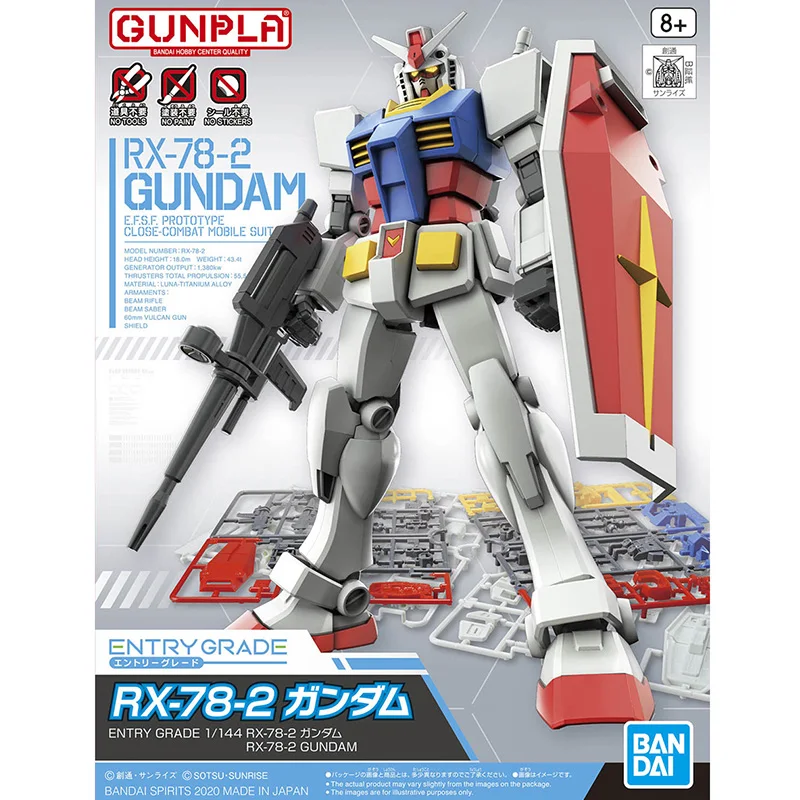 Bandai EG запись класс 1/144 RX 78 2 воина гундама создатель фигурки Brinquedos модель|Игровые и