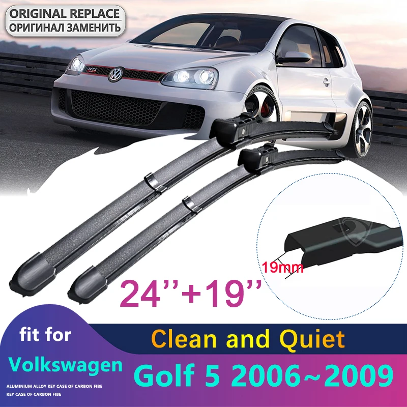 

Front Wiper Blades For Volkswagen VW Golf 5 MK5 Golf V Rabbit 1K GTI 2004~2009 Accessories Auto Wipers 2005 2006 2007 2008