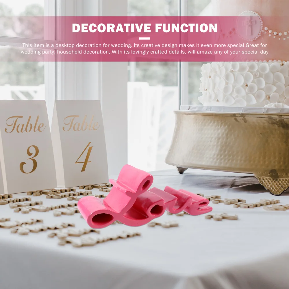

1Pc Romantic Wedding Ornament Desktop Love Adornment Creative Letter Adornment