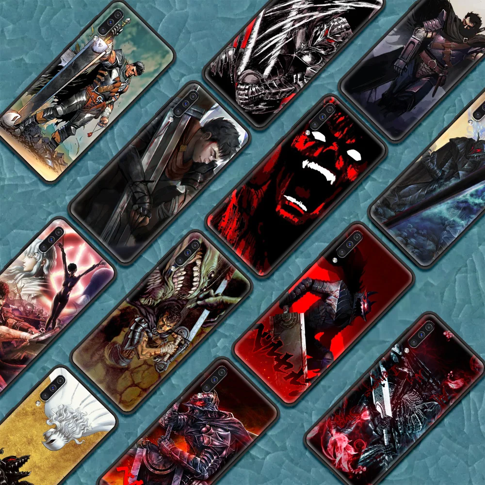 

Silicone Case for Samsung A90 A80 A70s A70 A60 A50s A50 A40 A30s A30 A20s A20e A20 Cover Black Shell Berserk Gutsy