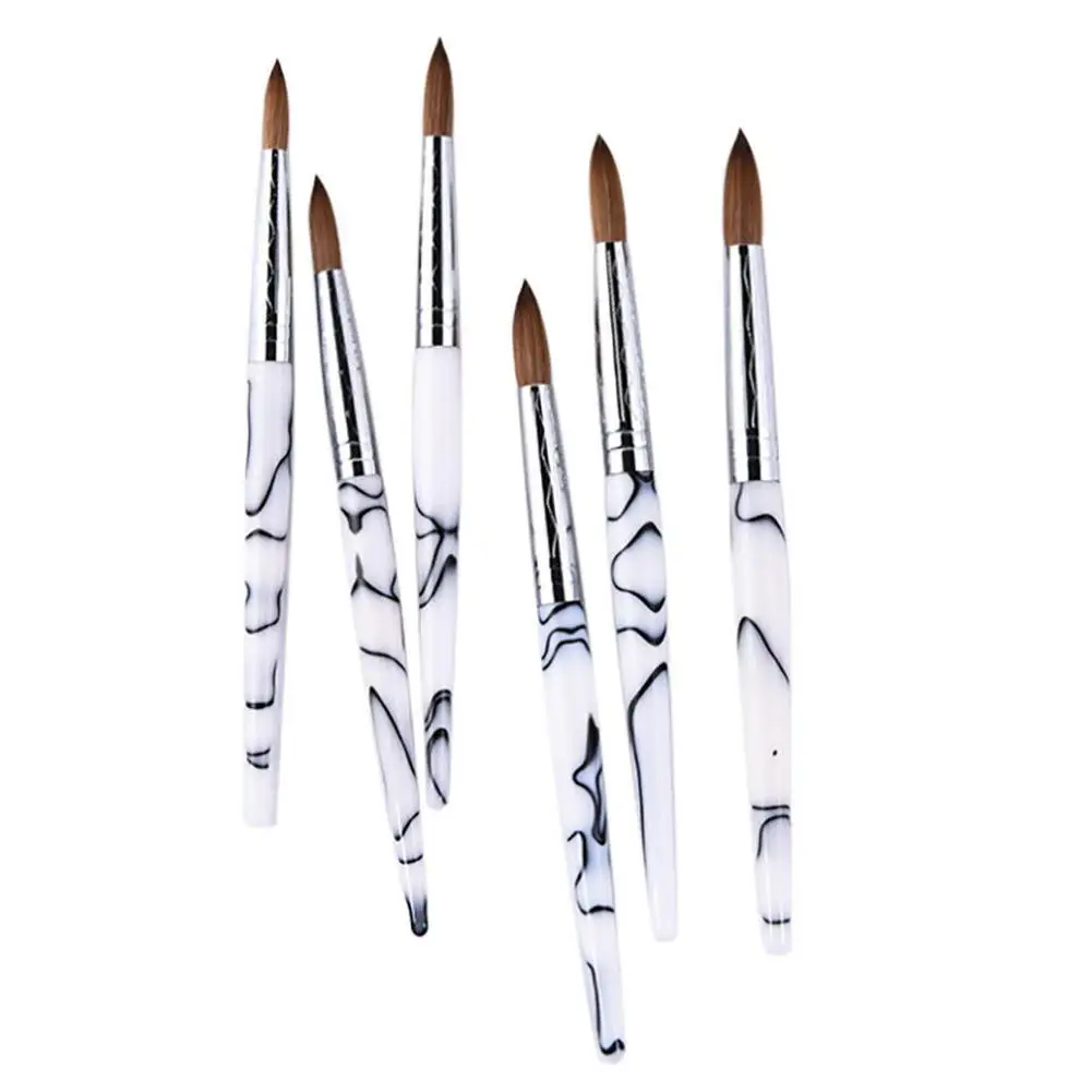 Напечатанные норковые волосы кисти для рисования ногтей ручки начинающих