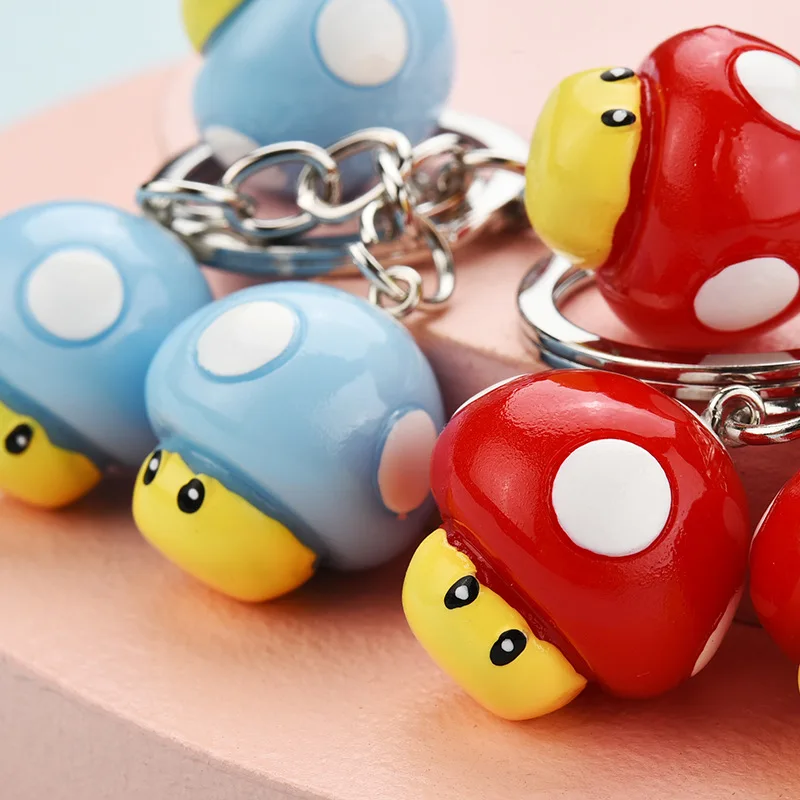 Новая Мода Анимация брелок с рисунком из игры Супер Марио милый Гриб деликатес