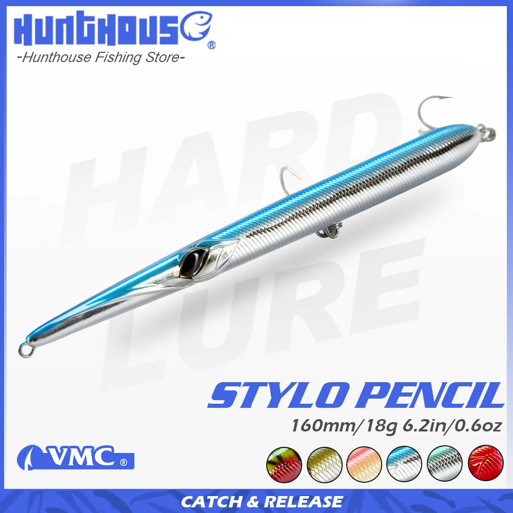 Приманка Hunthouse skipping leurre stickbait игла для карандаша морской рыбалки 205 мм 31 г