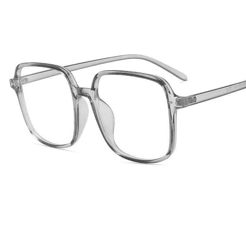 

2020 fashion anti-blue light large frame flat mirror wild TR90 glasses frame square rice nail decorative glasses frame.