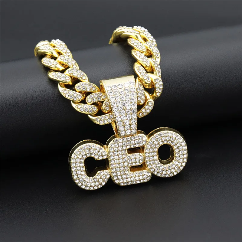 Ожерелье с подвеской в стиле хип-хоп для женщин и мужчин кубинская цепь Майами