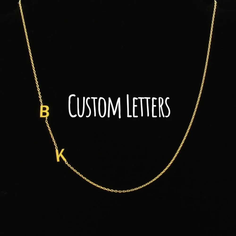 Ожерелье с золотыми маленькими боками персонализированное ожерелье именем