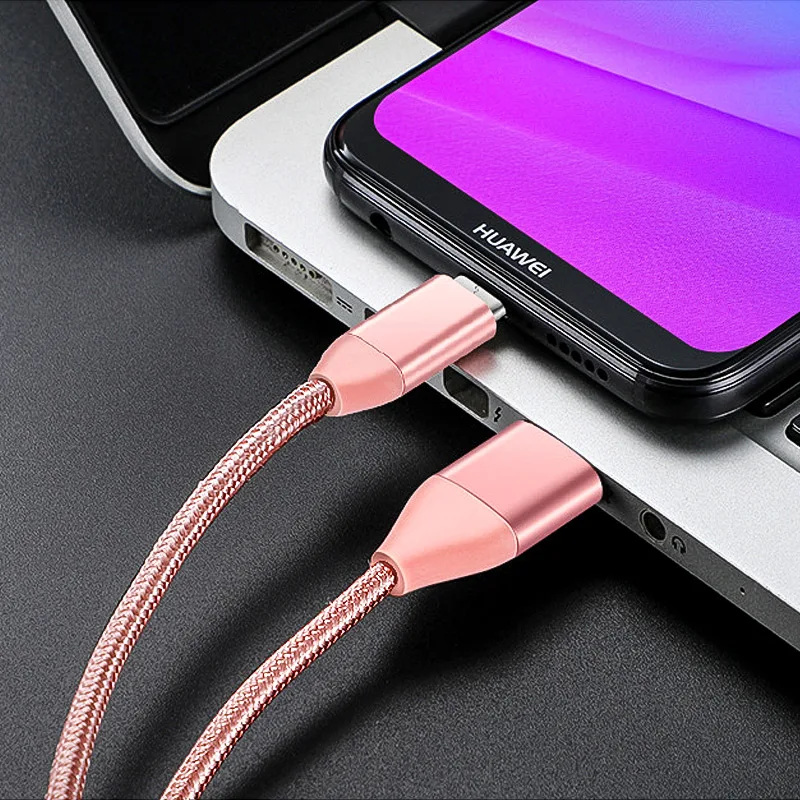 ARTAK usb кабель type c кабель usb c usb type c провод для быстрой зарядки для зарядки телефона для xiaomi 9 A2 note 7 k20 s9 plus 5A 6 - Цвет: Rose gold