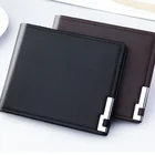 Лидер продаж 2021, мужской кошелек с железными краями, деловые кожаные роскошные кошельки, тонкие кошельки для кредитных карт, модные мужские портмоне с внешним аккумулятором