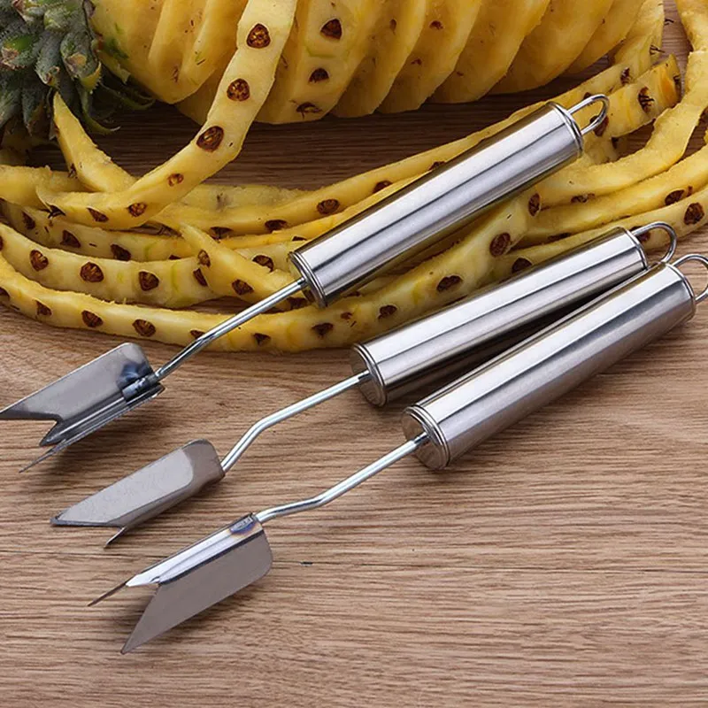 

Portable Non-slip Stainless Steel Fruit Pineapple Peeler Easy Cleaning Fork Fruit Tools Kitchen Tools