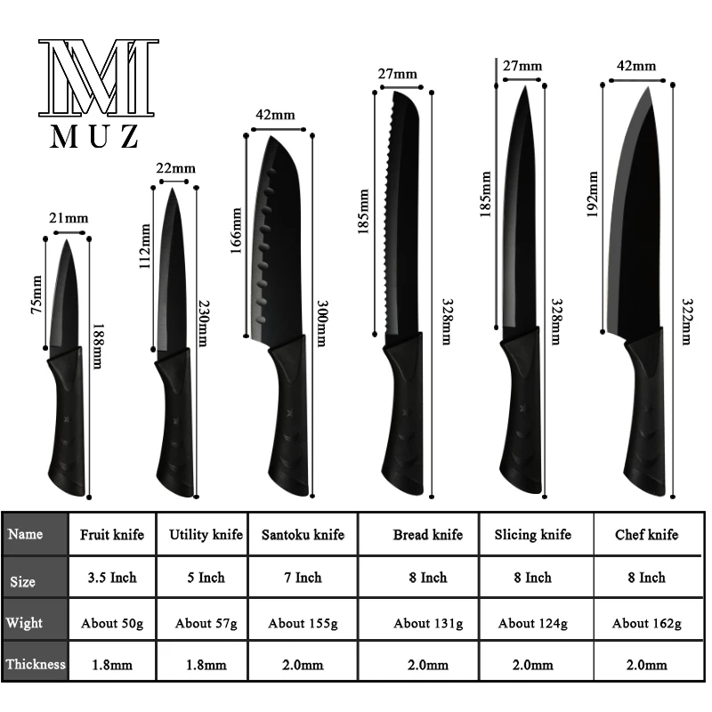 Набор кухонных ножей кухонные аксессуары держатель для инструментов черные
