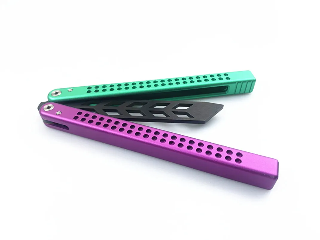 Балисонг тренер лезвие бабочки 420 стальная ручка не острый кемпинг охотничий